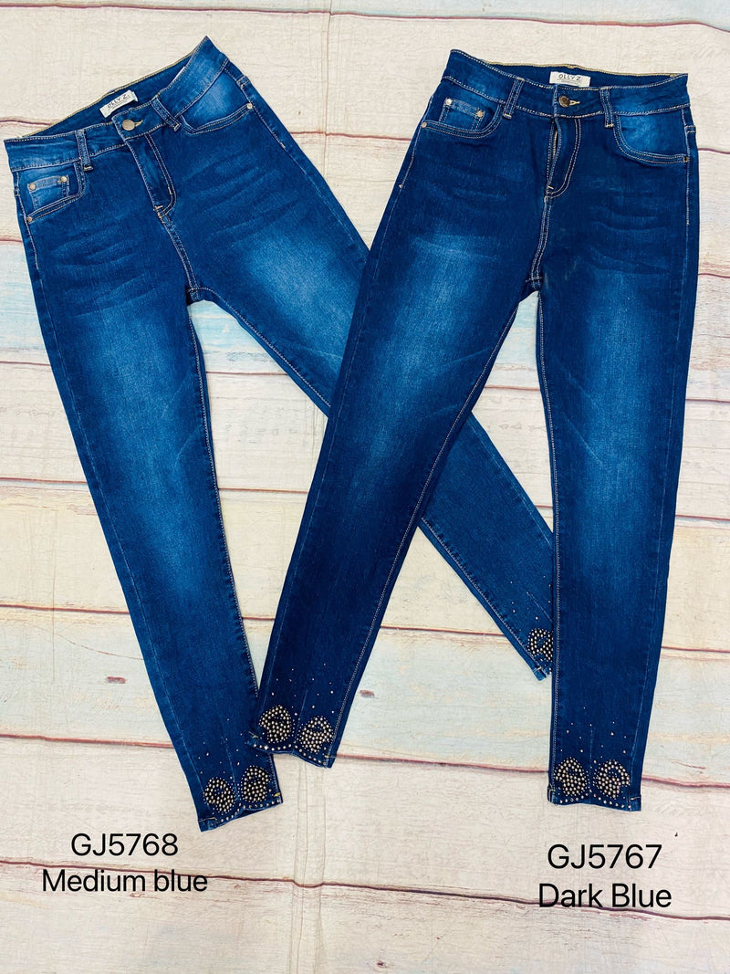 GJ5767  Bow down Jeans- High Waist OLLYZ by Vinizbena
