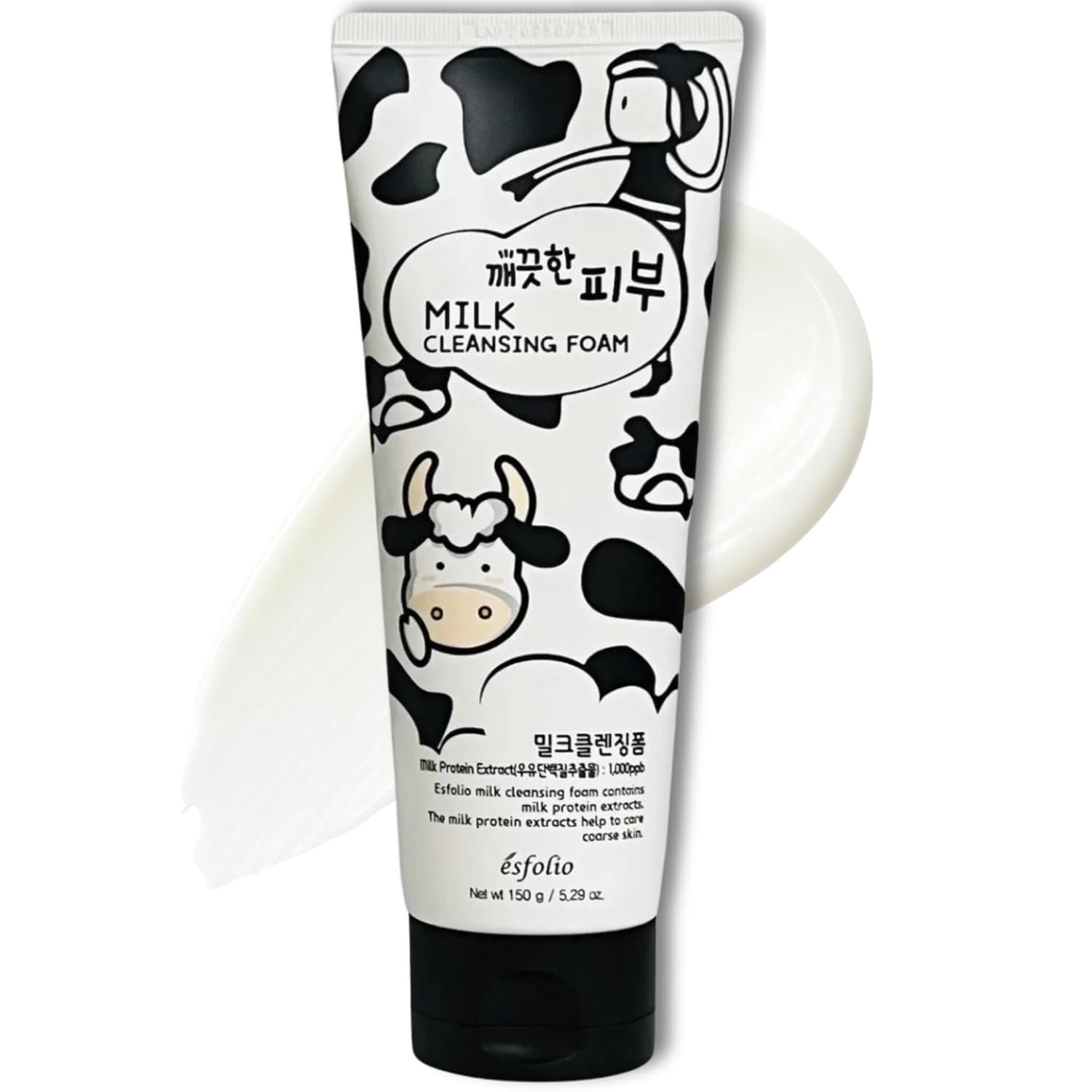 Esfolio - Cleansing Foam Rice, Hyaluronic Acid With Peach and Milk