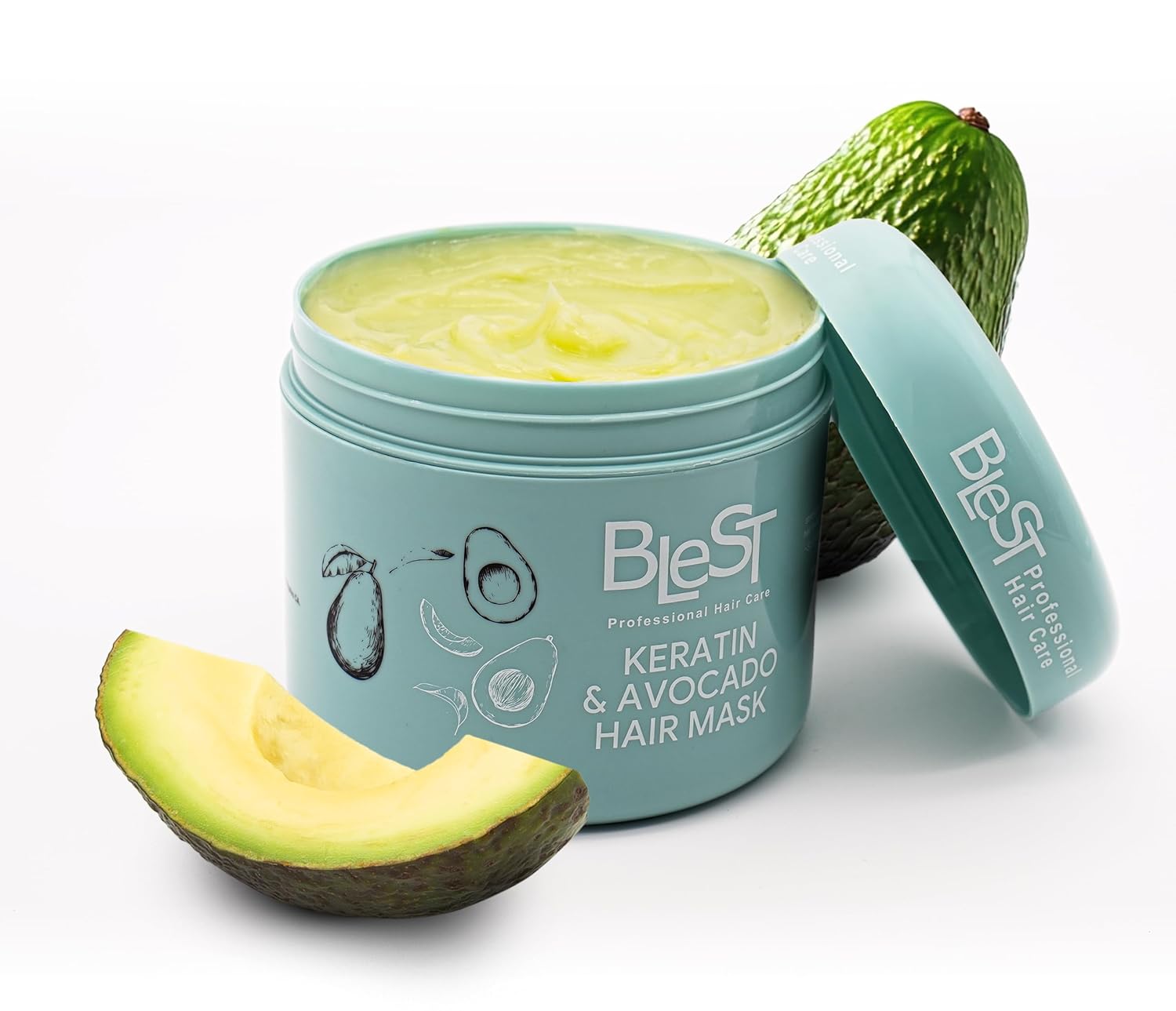 Blest Professional Hair Care - Keratin & Avocado Hair Mask 16.9oz 500ml