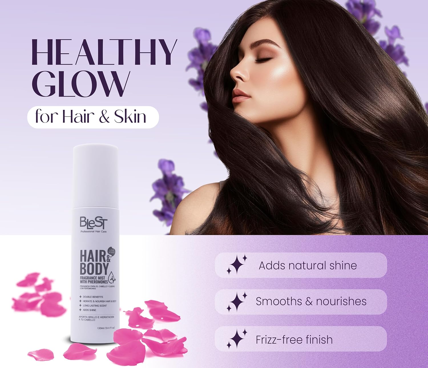 BLEST PROFESSIONAL Hair & Body Fragrance Mist with Pheromone-Inspired Scent – Hydrating Dual-Use Spray for Hair & Skin | Lightweight Daily Mist | 4.4 fl oz
