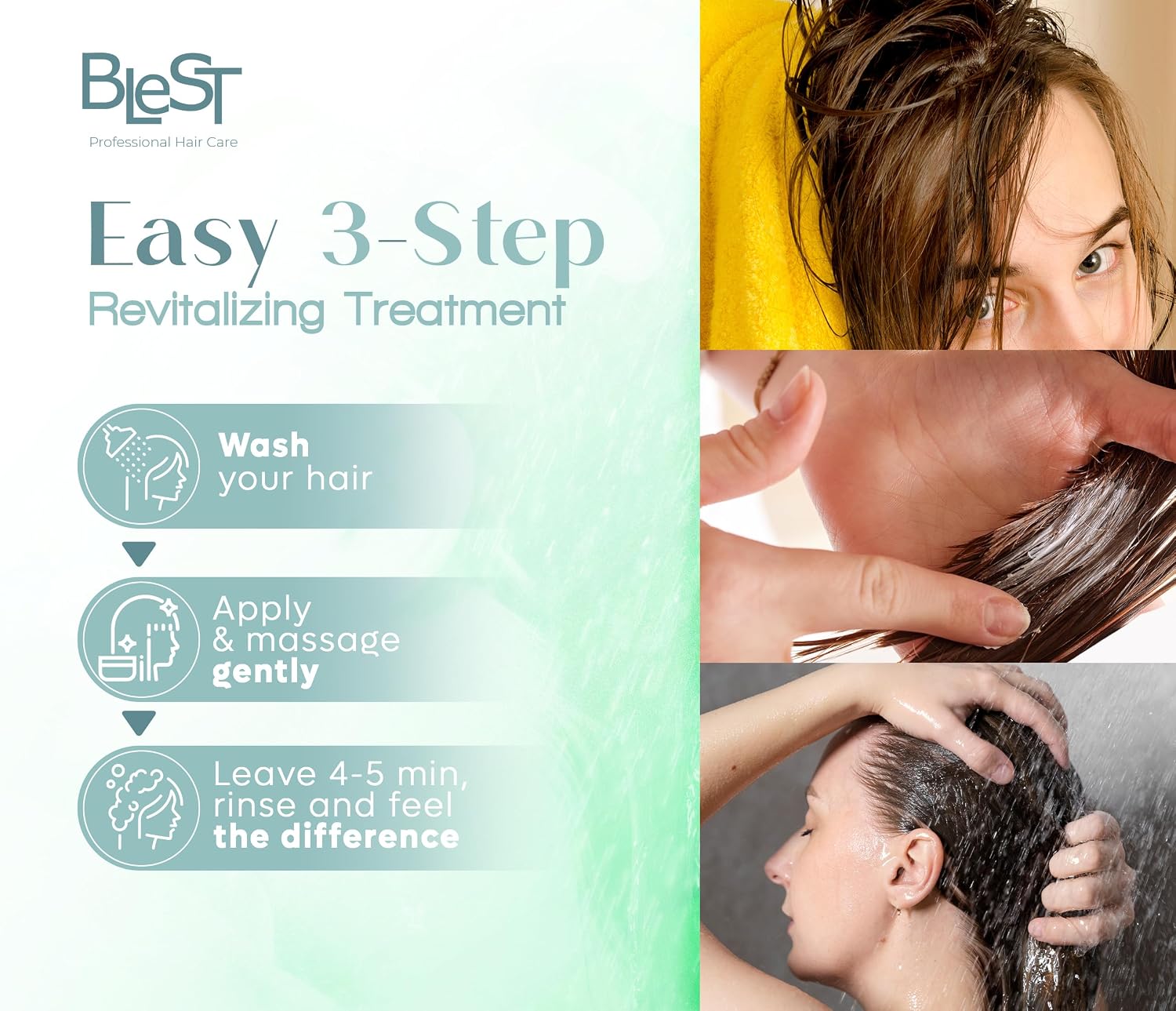 Blest Professional Hair Care - Keratin & Avocado Hair Mask 16.9oz 500ml
