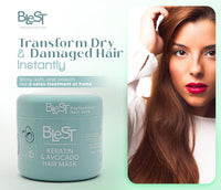 Blest Professional Hair Care - Keratin & Avocado Hair Mask 16.9oz 500ml