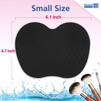 2 Pack Silicone Makeup Brush Cleaning Mat – Portable Makeup Brush Cleaner Pad with Suction Cup, Deep Cleaning Scrubber Tool for Cosmetic Brushes