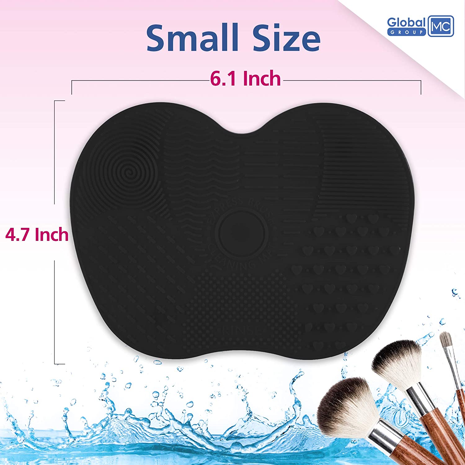2 Pack Silicone Makeup Brush Cleaning Mat – Portable Makeup Brush Cleaner Pad with Suction Cup, Deep Cleaning Scrubber Tool for Cosmetic Brushes
