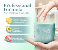 Blest Professional Hair Care - Keratin & Avocado Hair Mask 16.9oz 500ml