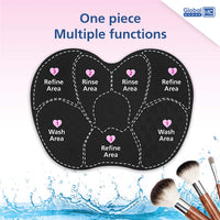 2 Pack Silicone Makeup Brush Cleaning Mat – Portable Makeup Brush Cleaner Pad with Suction Cup, Deep Cleaning Scrubber Tool for Cosmetic Brushes
