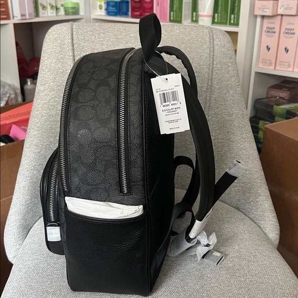 Coach Court Backpack In Signature Canvas New