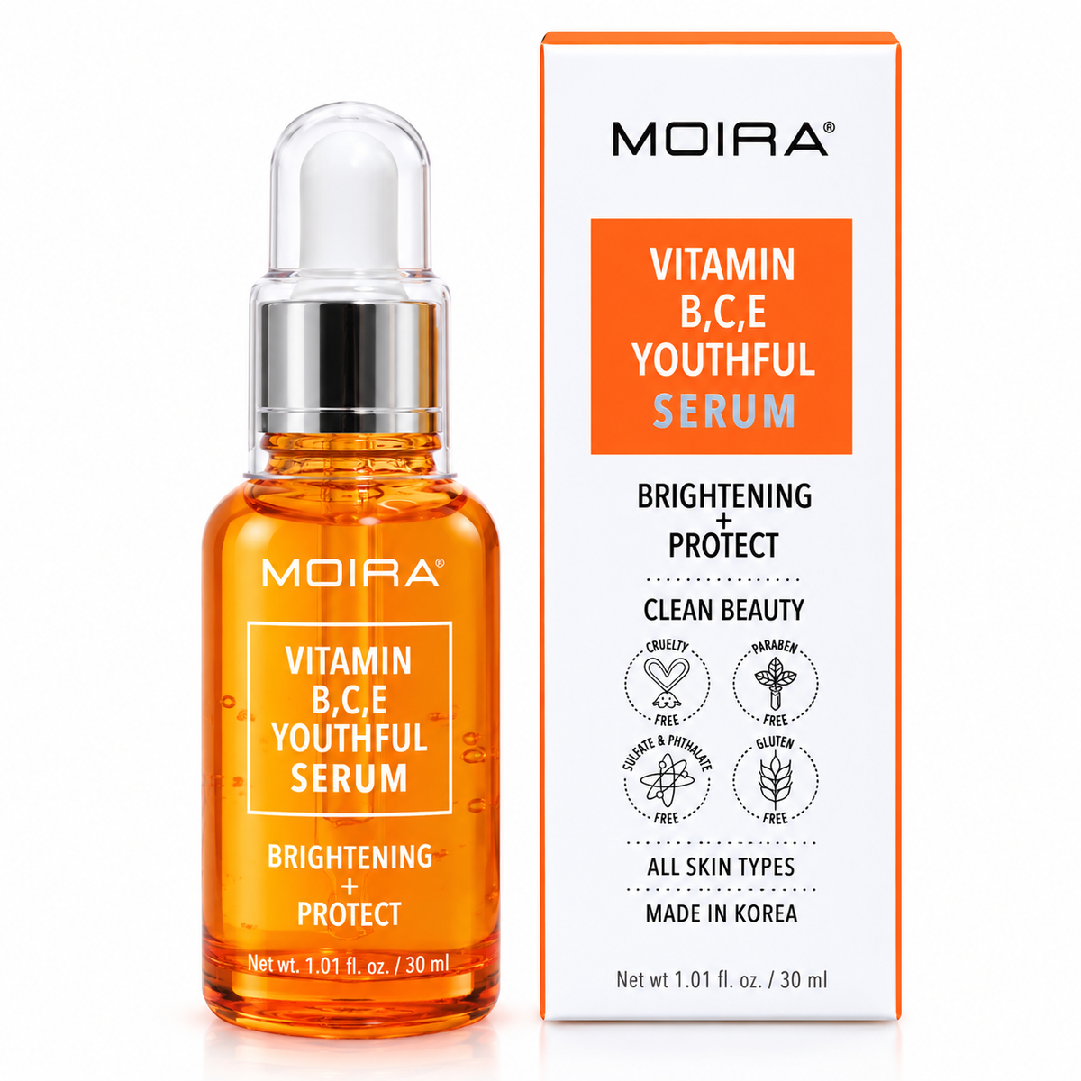 MOIRA Vitamin B, C & E Youthful Facial Serum – 30ml
