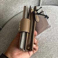 NTW COACH Medium Corner Zip Wallet With Signature Canvas