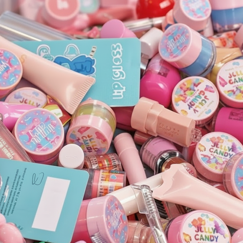 Lip Set - Set of Lip Gloss, Lip Balm, Lip Tint, Lipstick, Lip scrub, Lip Oil, Magic Lip Oil