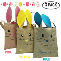 Cute Easter Bags Bunny Ears 3 Pack for kids egg hunt