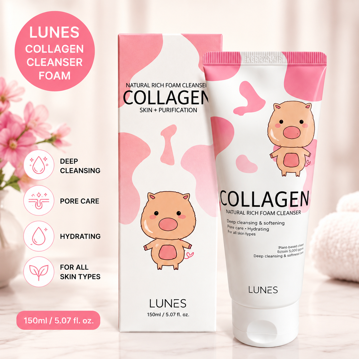 Lunes - Collagen Natural Rich Foam Cleanser