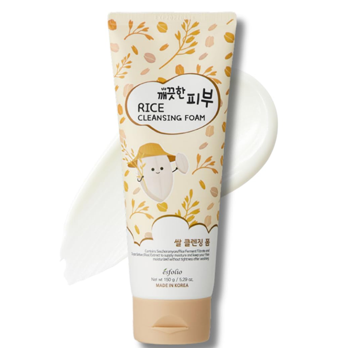 Esfolio - Cleansing Foam Rice, Hyaluronic Acid With Peach and Milk