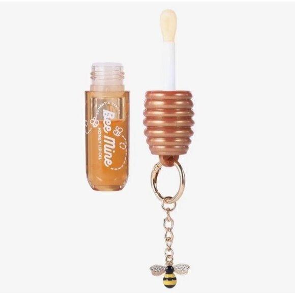 Romantic Beauty Bee Mine NonSticky Honey Lip Oil & Bee Keychain 1 Pc