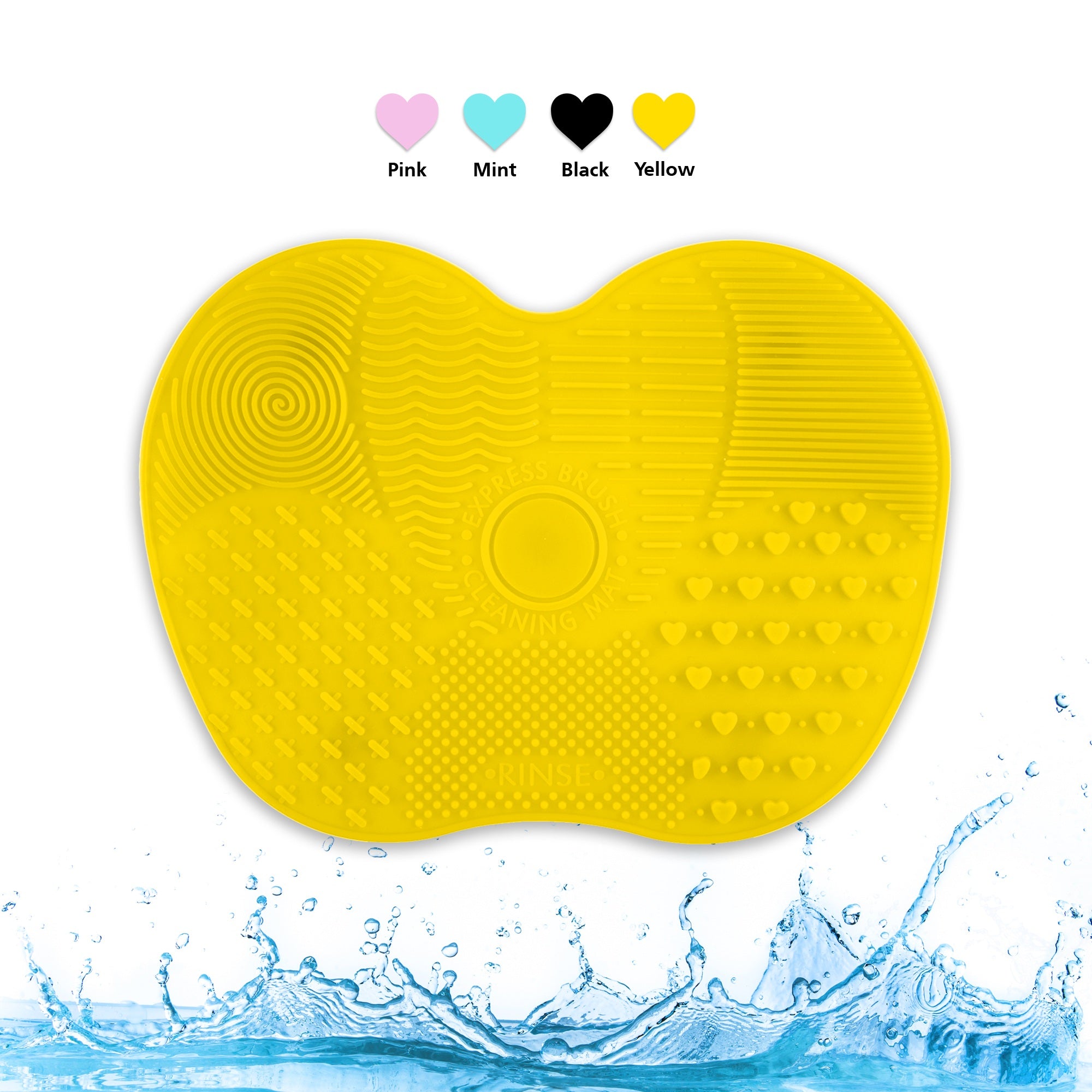 2 Pack Silicone Makeup Brush Cleaning Mat – Portable Makeup Brush Cleaner Pad with Suction Cup, Deep Cleaning Scrubber Tool for Cosmetic Brushes