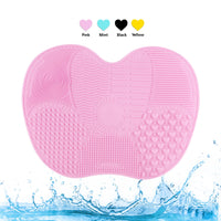 2 Pack Silicone Makeup Brush Cleaning Mat – Portable Makeup Brush Cleaner Pad with Suction Cup, Deep Cleaning Scrubber Tool for Cosmetic Brushes