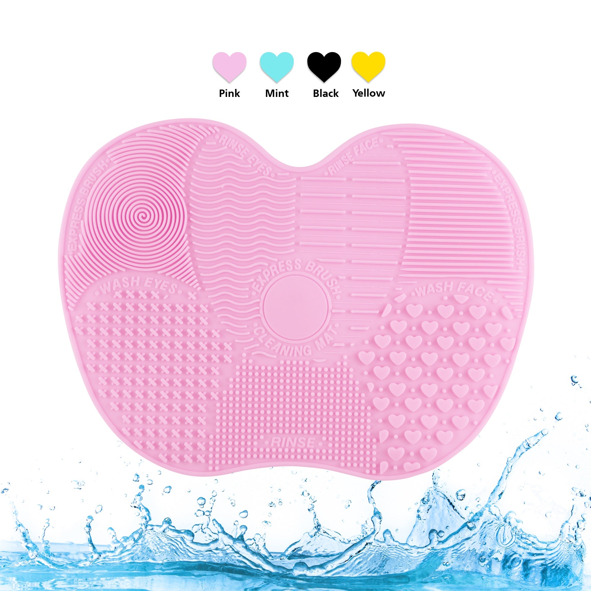 2 Pack Silicone Makeup Brush Cleaning Mat – Portable Makeup Brush Cleaner Pad with Suction Cup, Deep Cleaning Scrubber Tool for Cosmetic Brushes