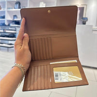 MICHAEL KORS Jet Set Travel Trifold Wallet Brown New