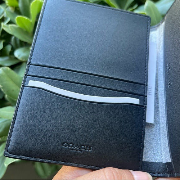 Coach Passport Case In Signature Canvas New