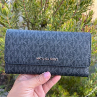 NWT Michael Kors Trifold Black Wallet