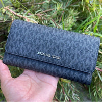 NWT Michael Kors Trifold Black Wallet