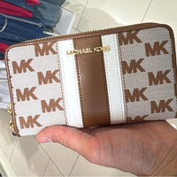 Michael Kors Vincent Large Jacquard Tote with Card Case Attachment and W…