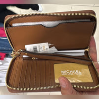 Michael Kors Vincent Large Jacquard Tote with Card Case Attachment and W…