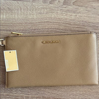 Michael Kors Jet Set Travel Lg Tz Wristlet Camel Leather Wristlet
