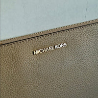 Michael Kors Jet Set Travel Lg Tz Wristlet Camel Leather Wristlet