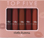 CHOLA BROWNS Top Five Mousse Matte Lipstick Set - Italia Deluxe