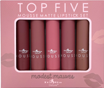 MODEST MAUVE Top Five Mousse Matte Lipstick Set - Italia Deluxe