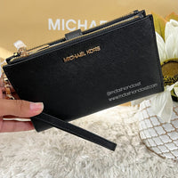Signature Jet Set Double-Zip Wristlet - MICHAEL KORS