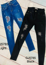 GJ5783-85 Patch Jeans - High Waist Vinizbena Jeans