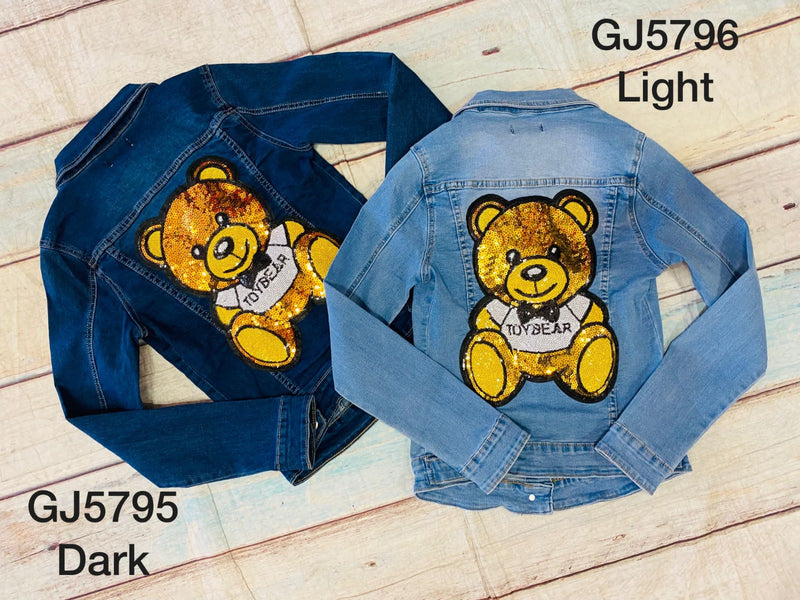 Sequin Toy Bear Jacket - Vinizbena